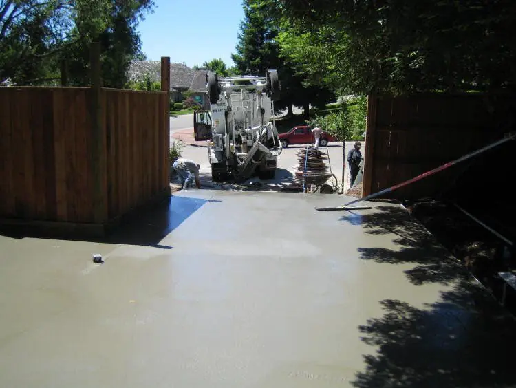 Finished concrete slab